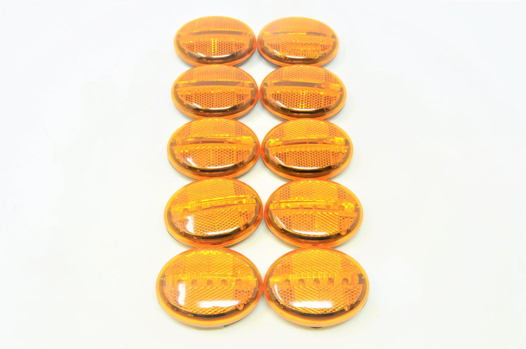 Schools-Clubs Wholesale Lot 10 x Safety 5 Led Flashing Amber Light Clips On To Belts, Hats, Bags