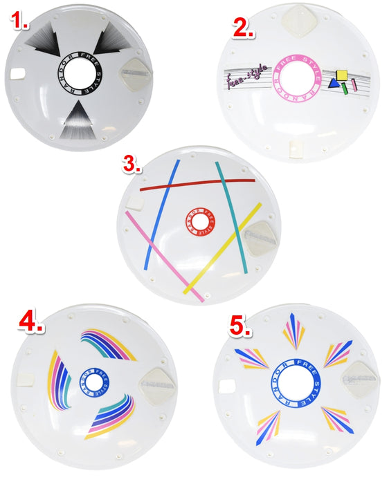 FULL SET OF WHITE BMX WHEEL DISC’s (4) FOR ANY 20” WHEEL CYCLE CHOICE OF STICKER