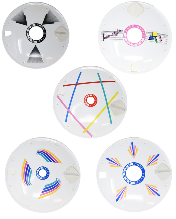 FULL SET OF WHITE BMX WHEEL DISC’s (4) FOR ANY 20” WHEEL CYCLE CHOICE OF STICKER