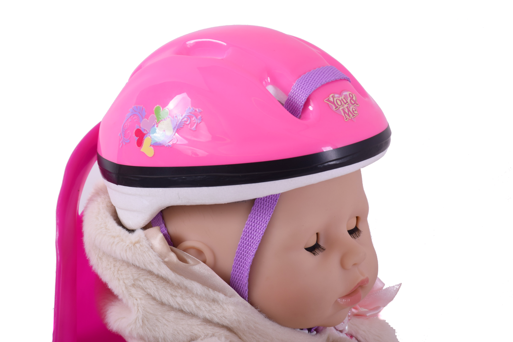 Girls Bike Pink Dolly Seat,with Dolls Helmet Exclusive Ideal Present