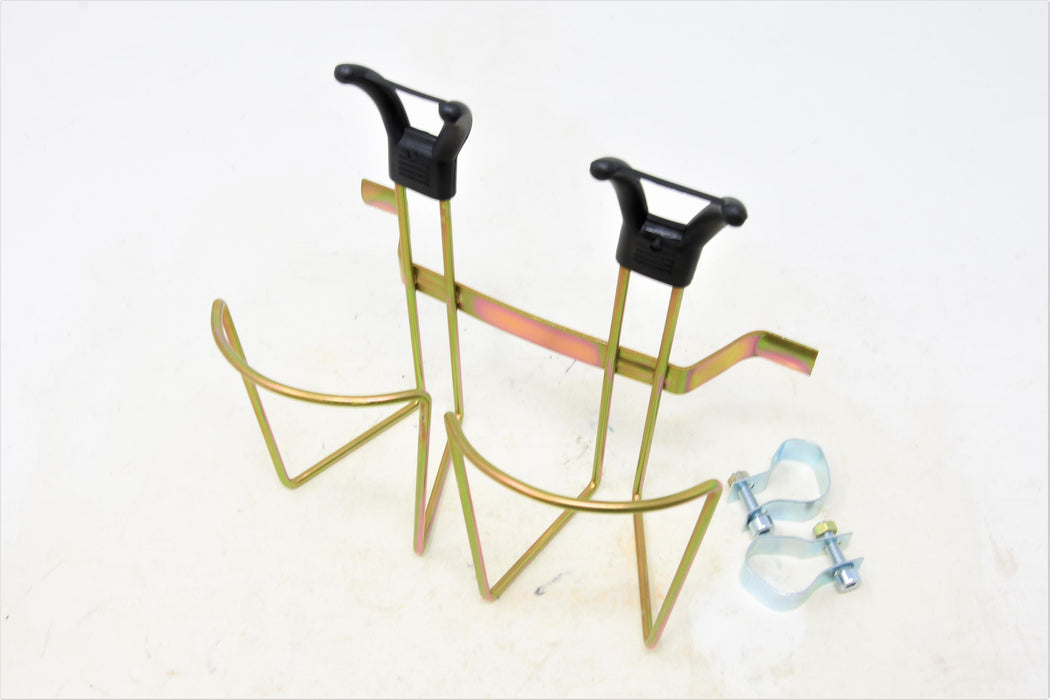 CLASSIC VINTAGE STYLE RACING BIKE HANDLEBAR MOUNT DOUBLE BOTTLE CAGE EROICA NEW