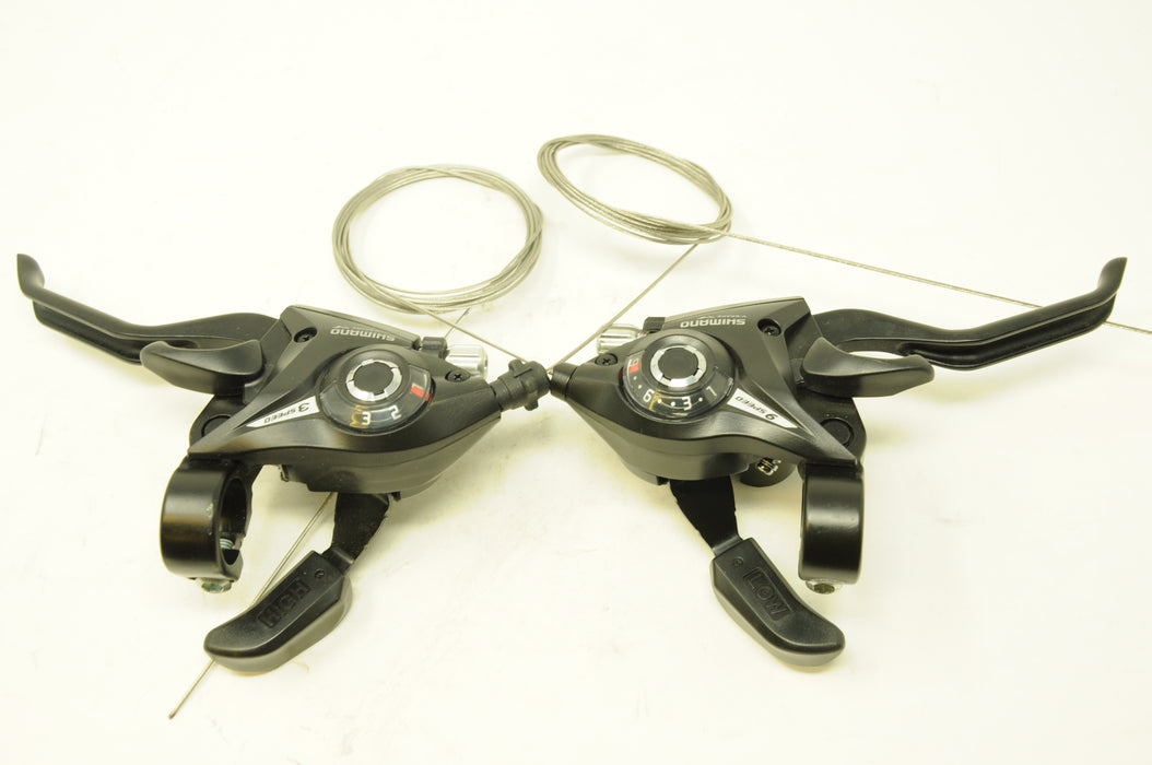 Pair Shimano Altus ST-EF51-9 Eai Fire STI Shifters 27 Speed 2 Finger Brake Levers SALE