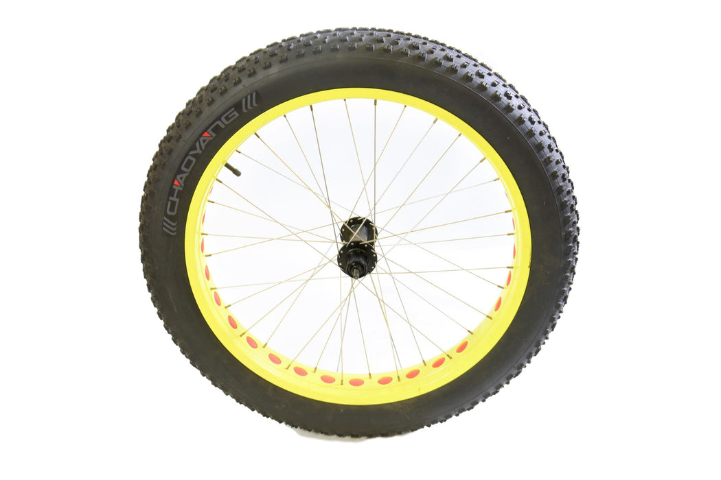 26” (559) FAT BIKE SNOW BIKE YELLOW REAR WHEEL DISC 8-9 SPEED CASSETTE WITH TYRE & TUBE