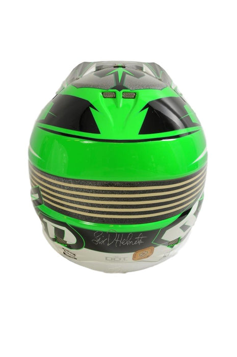 6D ATR-1 Rush Moto-X - Motocross Helmet - XL – Green, Black & White