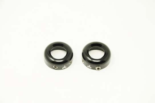 PAIR DIAMONDBACK BLACK ANODISED HANDLEBAR PROTECTION ENDS SUITS BMX MTB 22.2mm