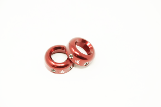 PAIR DIAMONDBACK RED ANODISED HANDLEBAR PROTECTION ENDS SUITS BMX MTB 22.2mm