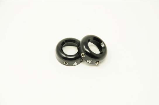 PAIR DIAMONDBACK BLACK ANODISED HANDLEBAR PROTECTION ENDS SUITS BMX MTB 22.2mm