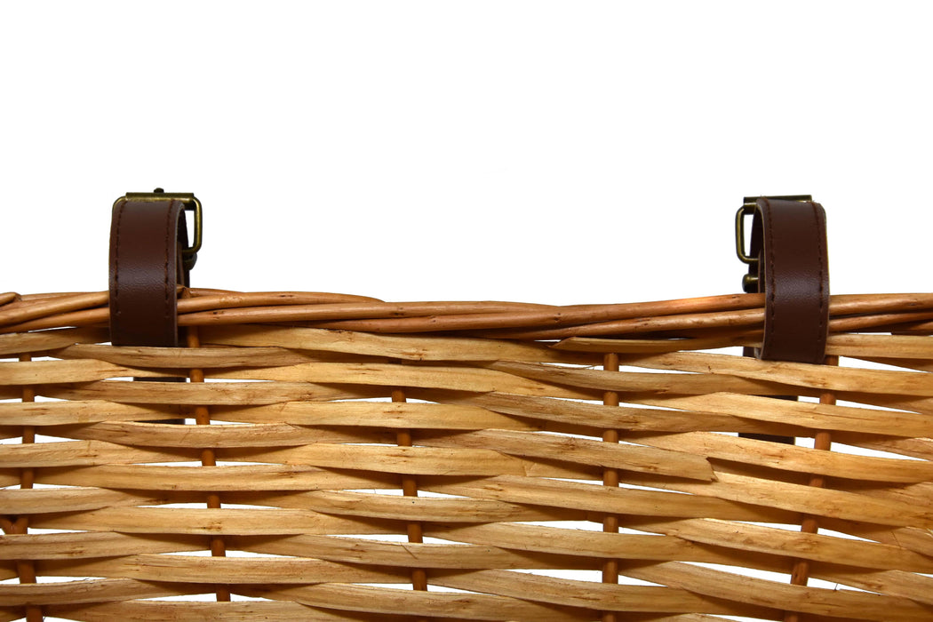 LADIES TRADITIONAL BIKE 15 litre WICKER BASKET VINTAGE STYLE FOR LIFESTYLE HERITAGE BICYCLES complete with straps to fit