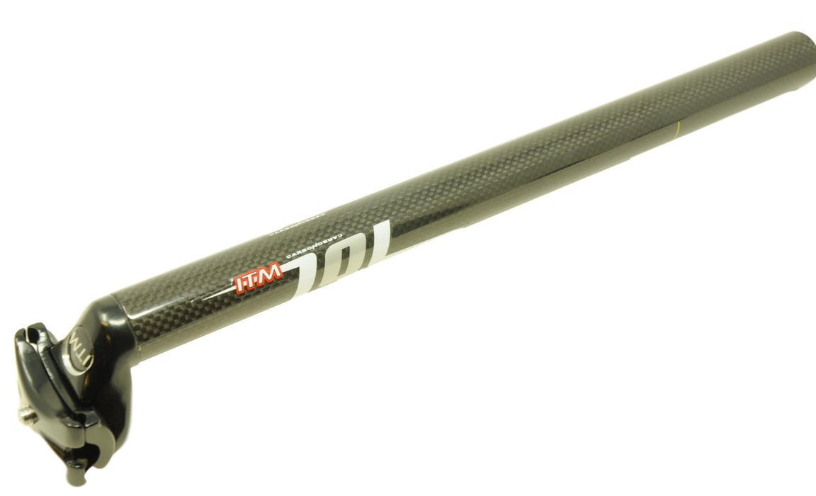 ITM 101 CARBON SEAT POST 27.2mm x 350mm LIGHT SADDLE PIN 274grams