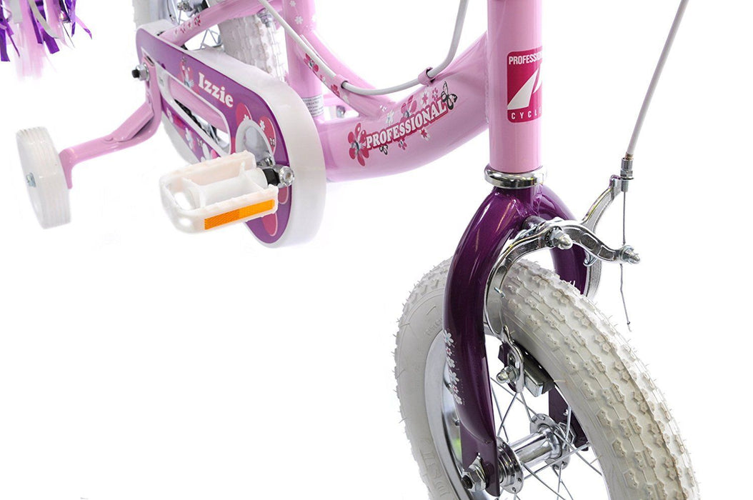 GIRLIE BIKE IZZIE 14" WHEEL,DOLLY SEAT, STREAMERS & STABILISERS PINK IDEAL PRESENT