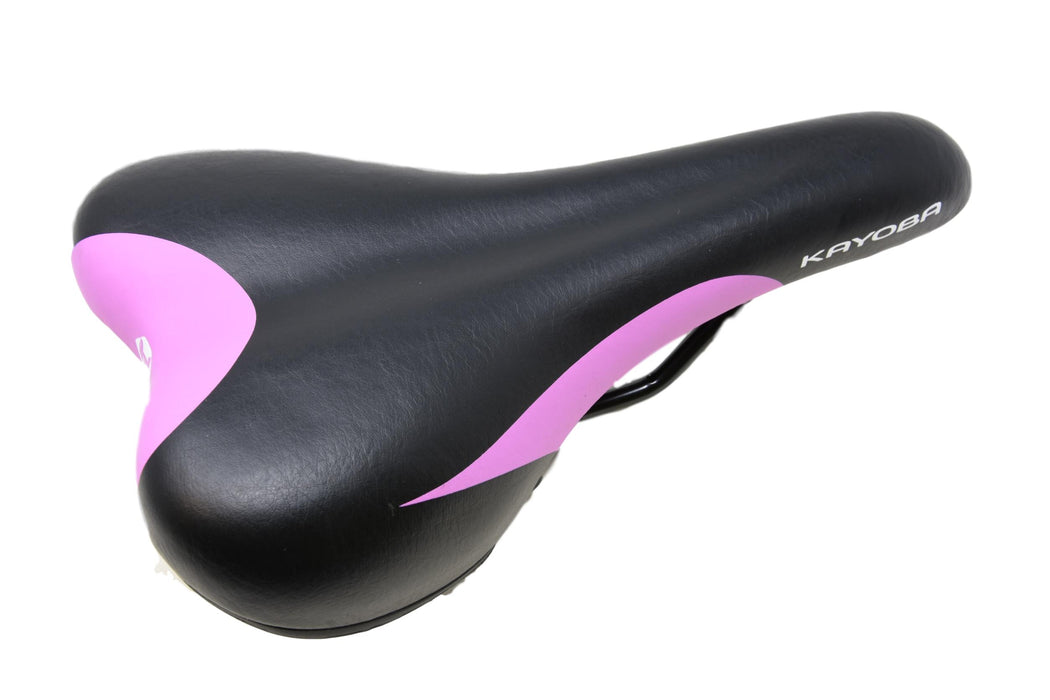 Ladies Bike Seat Girls Bicycle Saddle Black With Contrasting Pink Bargain Sale Price