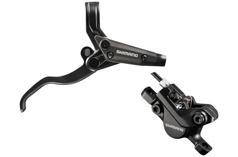 SHIMANO HYDRAULIC DISC BRAKE SET BL-M445 + BR-M446 + BRAKE HOSE FRONT-REAR BLACK