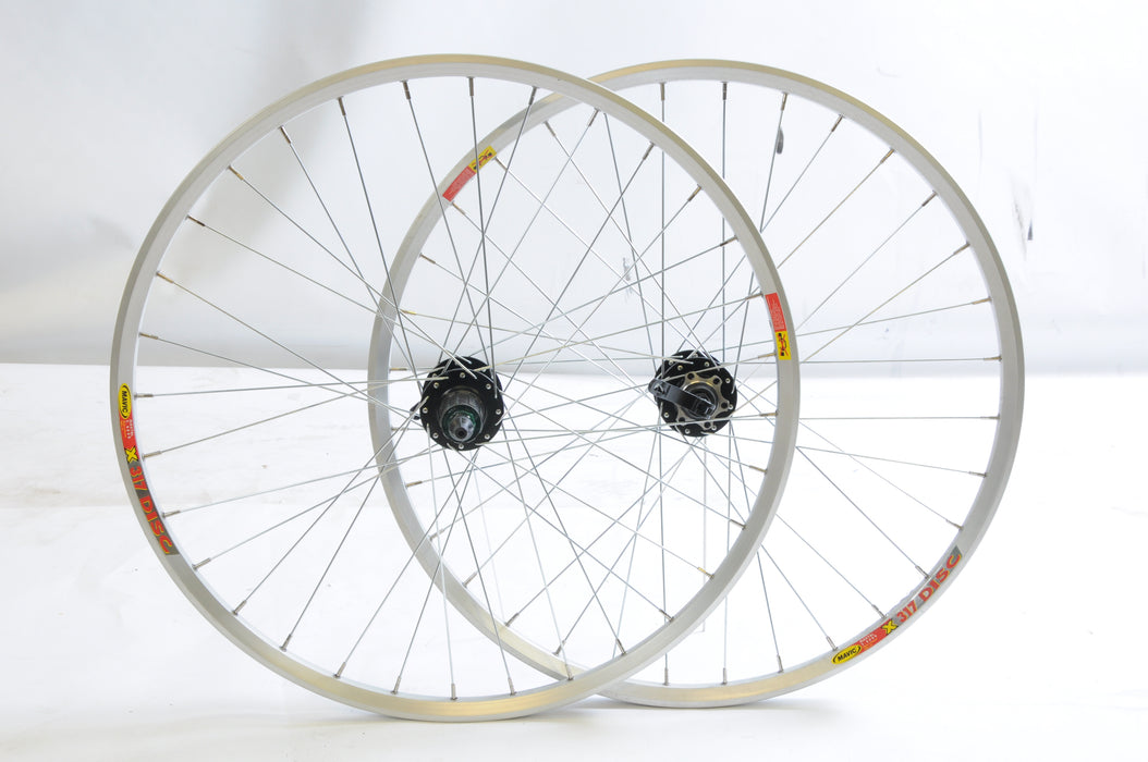 PAIR MAVIC X317 RIM 26” (559 x 17) 8, 9 or 10 SPEED CASSETTE HUB DISC BRAKE MTB WHEELS