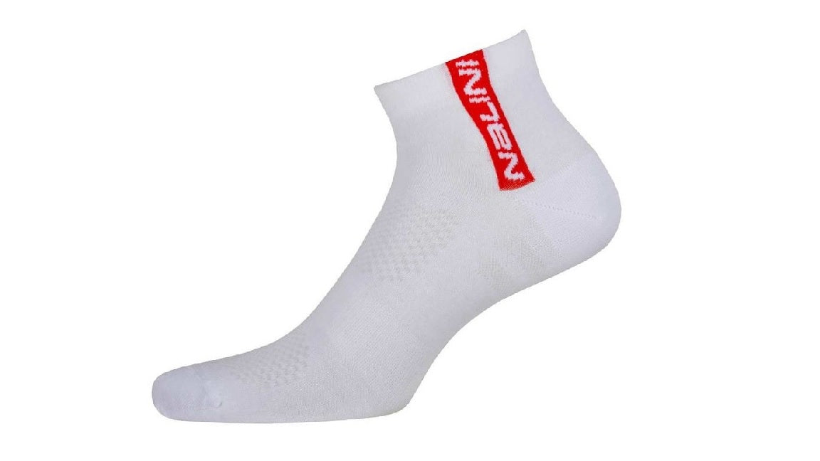 NALINI RED CYCLING SOCKS H:9CM - WHITE- CHOOSE SIZE