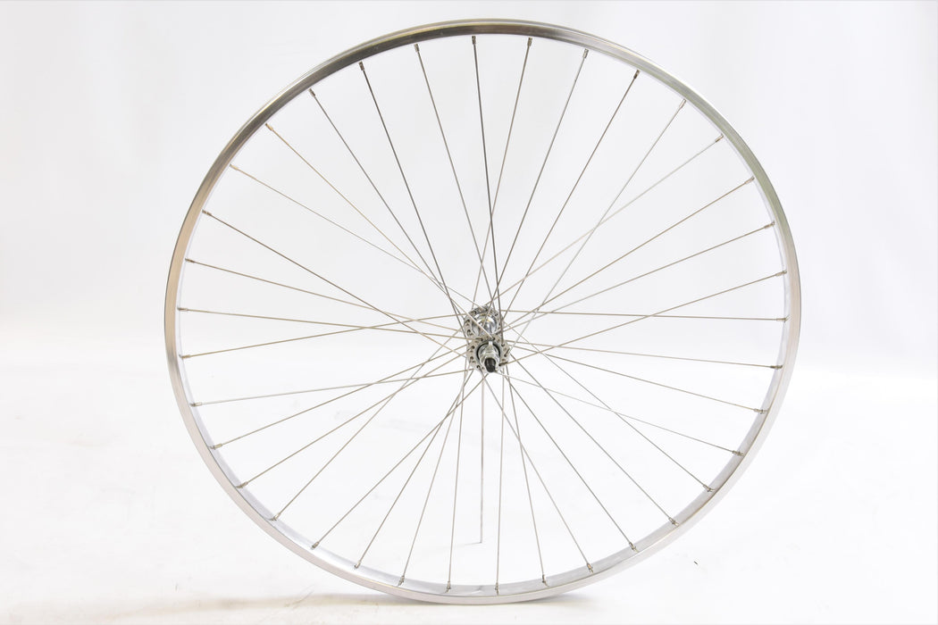 60’s,70’s,80’s Racer Bike 27 X 1 1-4” Alloy Chrome Look Narrow Hub Multi-speed Wheel Set