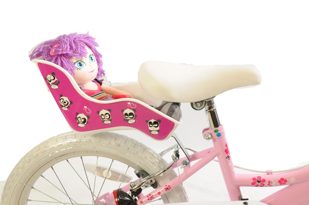 Cute Panda Girlie Girls Bike Dolly Carrier Complete With Rag Doll Molly Ideal Gift