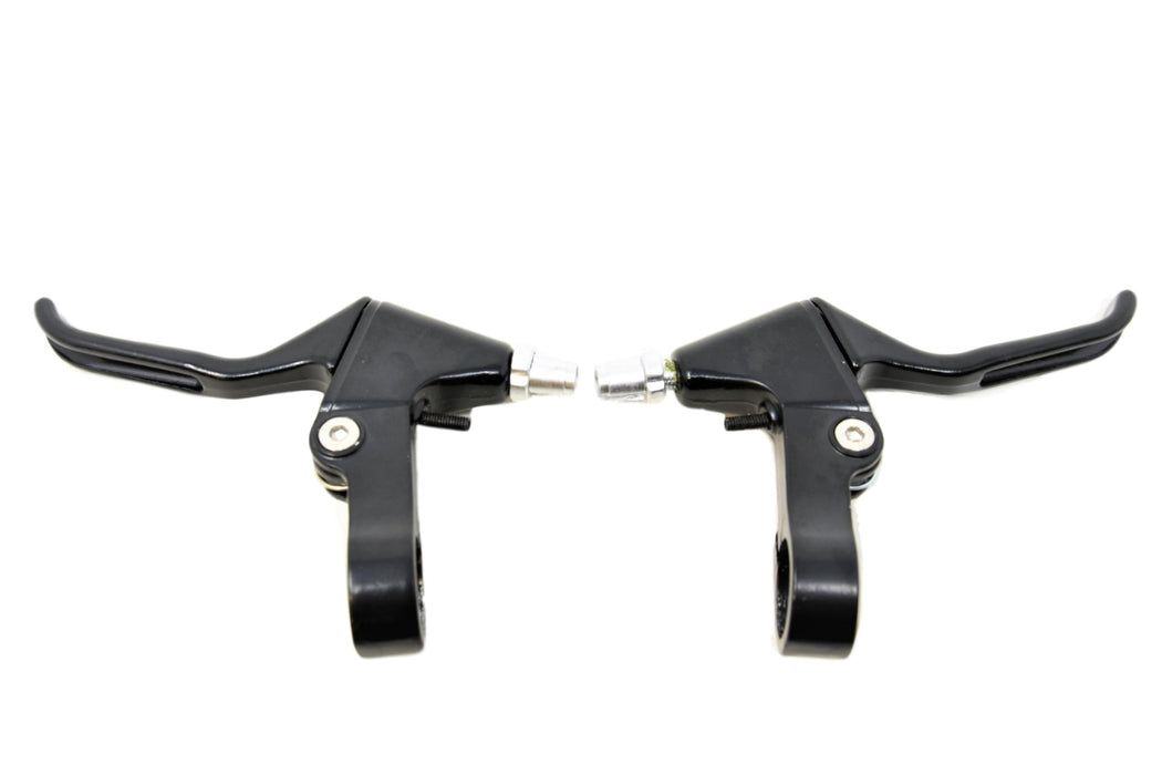 Pair V-brake Levers, Alloy Body & Alloy 2 Finger Brake Levers Suit All Bikes Black