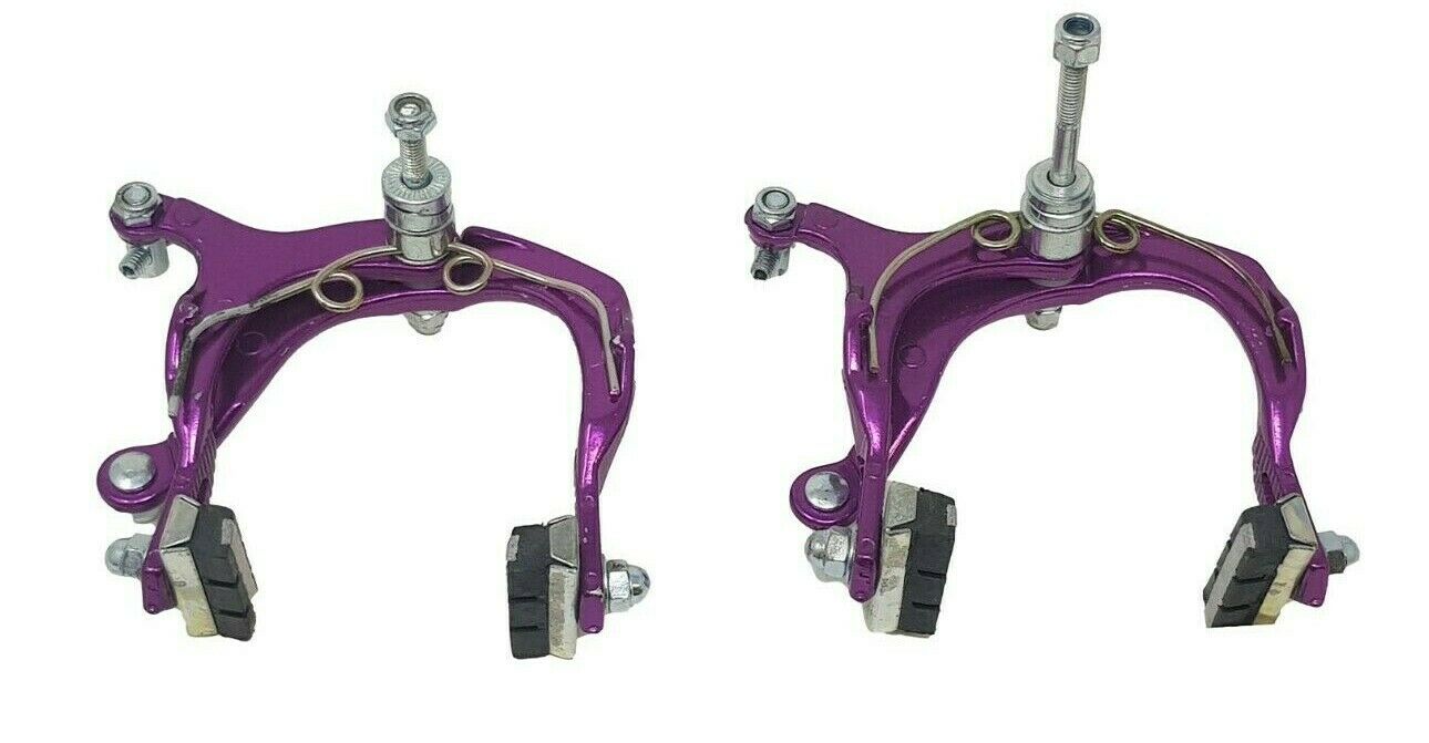 ASPE 2000 ALLOY BIKE CALIPER BRAKE SET PURPLE FOR OLD SKOOL BMX, MODERN BMX