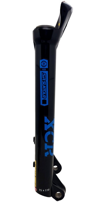 29 Boost Suntour XCR 34mm 15x110mm Lower Magnesium 29 Wheel Suspension Fork Legs With Blue Decals