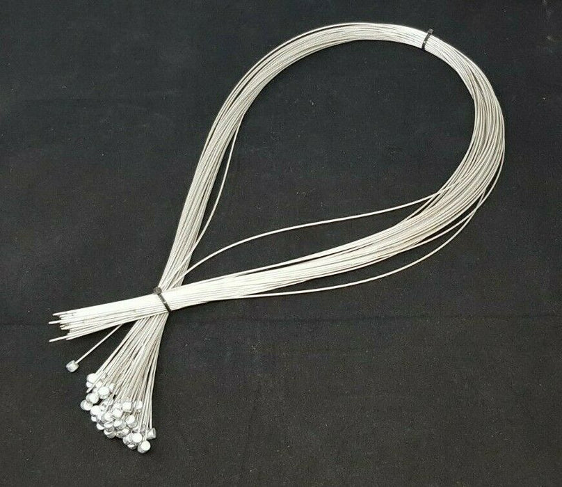 Joblot Of 50 X Front 1000mm Stainless Steel Mtb Brake Inner Cable Barrel Nipple