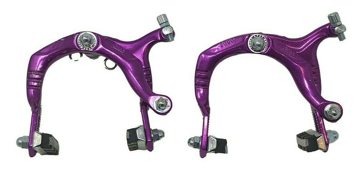 ASPE 2000 ALLOY BIKE CALIPER BRAKE SET PURPLE FOR OLD SKOOL BMX, MODERN BMX