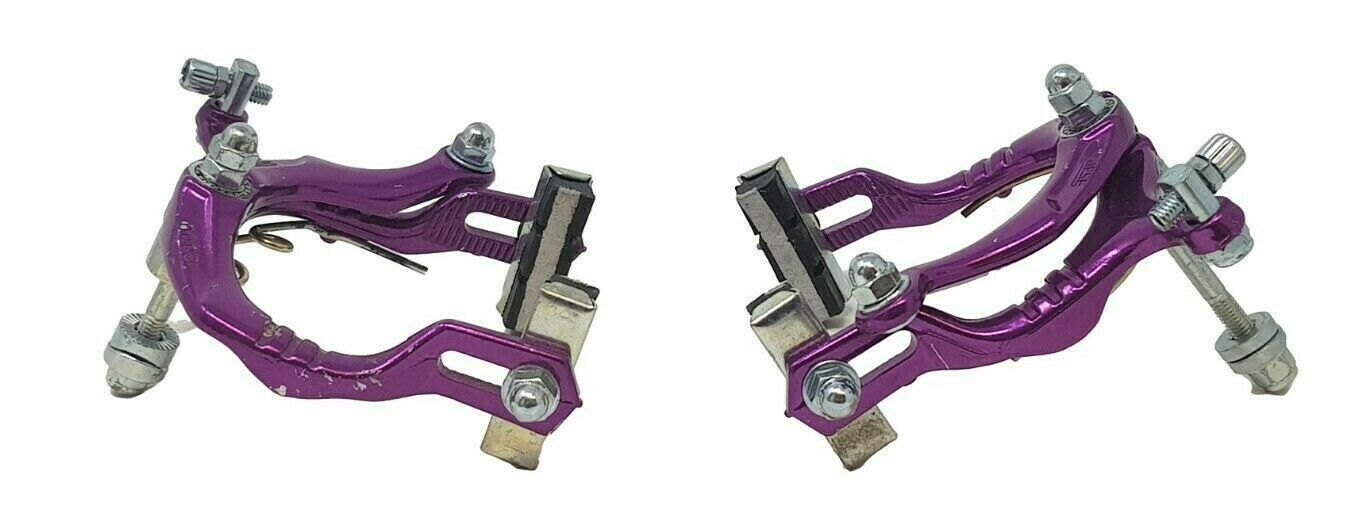 ASPE 2000 ALLOY BIKE CALIPER BRAKE SET PURPLE FOR OLD SKOOL BMX, MODERN BMX