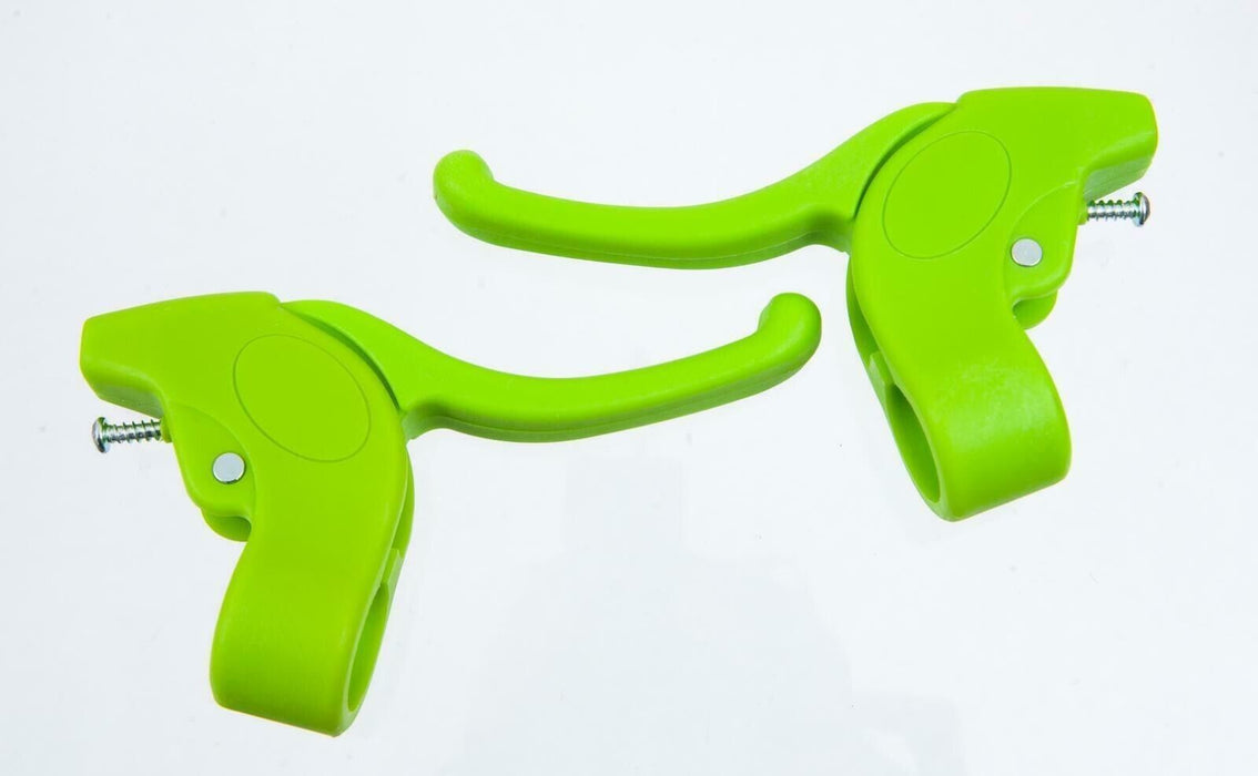 Green Pair 22.2mm Bike Kids Children's Caliper Brake Levers