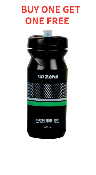 Zefal 650ml Sense 65 Black Water Sports, Cycling Bottle - Buy One Get One Free