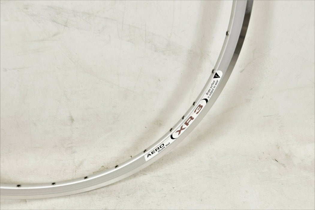 SILVER EXAL XR-3 ROAD BIKE RIM 700C (622 X 13) AERO 24MM EYELET DOUBLE WALL 32H