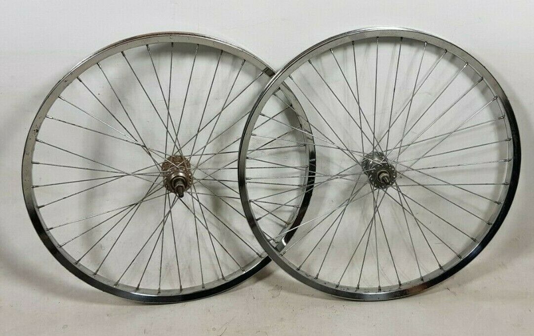 WHOLESALE JOB LOT 5 PAIRS 24 x 1.75 CHROME WHEELS MULTISPEED HUB SUIT 5-6 SPEED