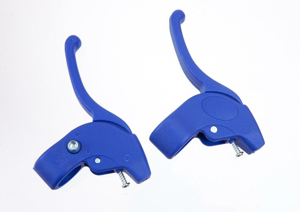 Pair 22.2mm Blue Bicycle Caliper Brake Levers For Kids Bikes