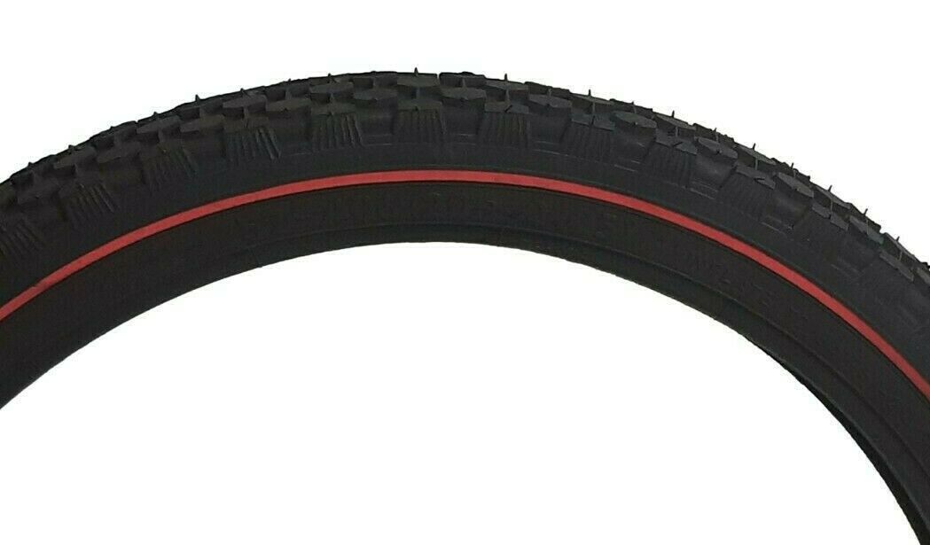 Pair Of 20 x 2.125 (57 - 406) BMX Raleigh T1246 Chopper Rear Redline MTB Tyres