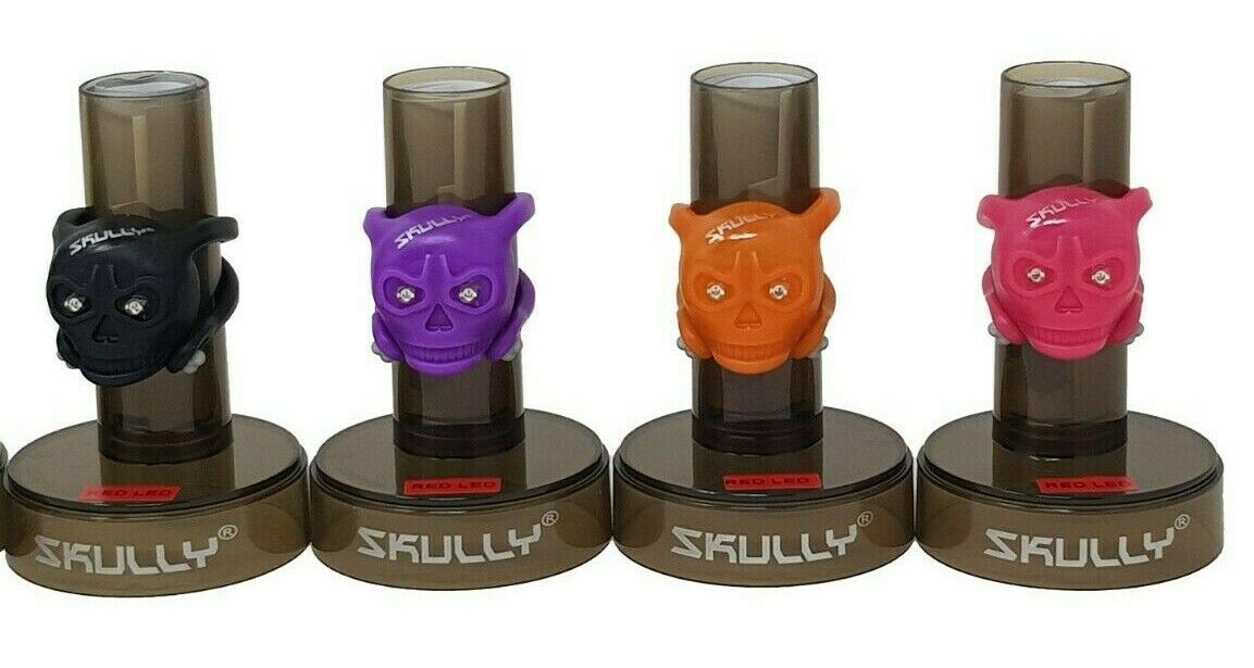 PAIR OF SKULLY BONEHEAD BRIGHT LED SILICONE WRAP AROUND LIGHT SETS ASS. COLOURS