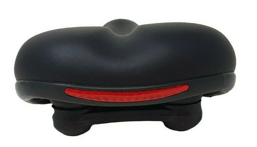 Extra Wide Padded Adult Black Unisex Mountain Bike Saddle 34cm x 22cm Seat