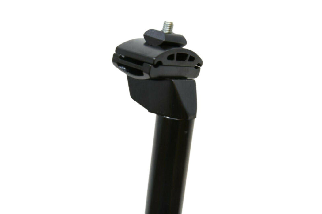 BIKE SEAT POST 25.4MM MICRO ADJUST LONG 350MM SADDLE STEM POST 13.5" BLACK