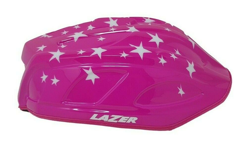 LAZER CRAZY P'NUT PINK STARS REPLACEMENT CLIP ON KIDS BIKE HELMET SHELL TOP