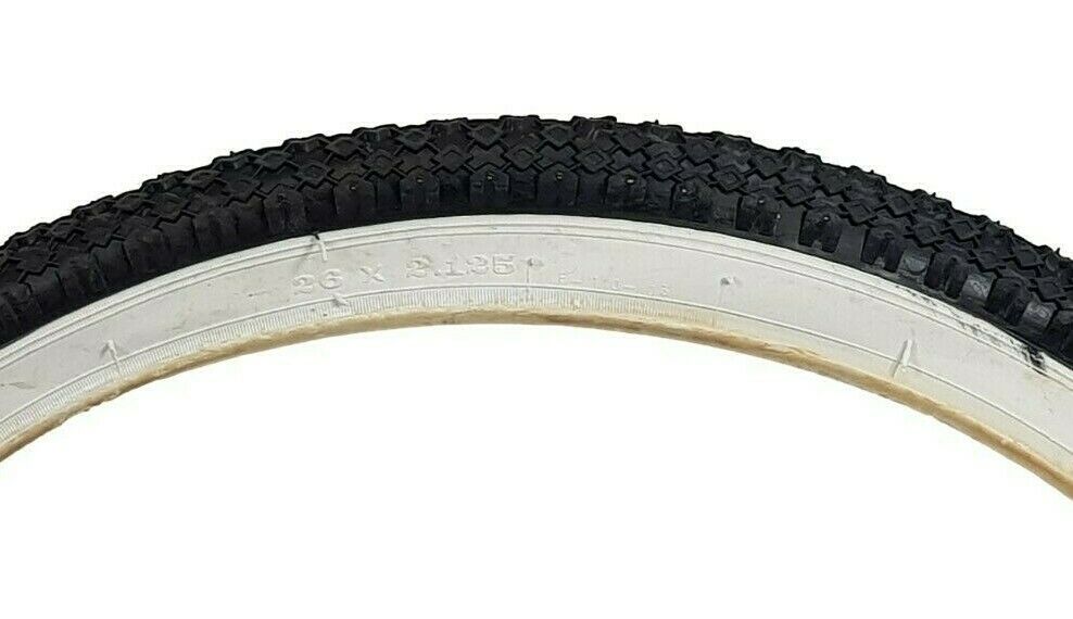 26 x 2.125 (57-559) Single Or Pair Of Crusier 26" Bike Tyres Or Tubes Whitewall