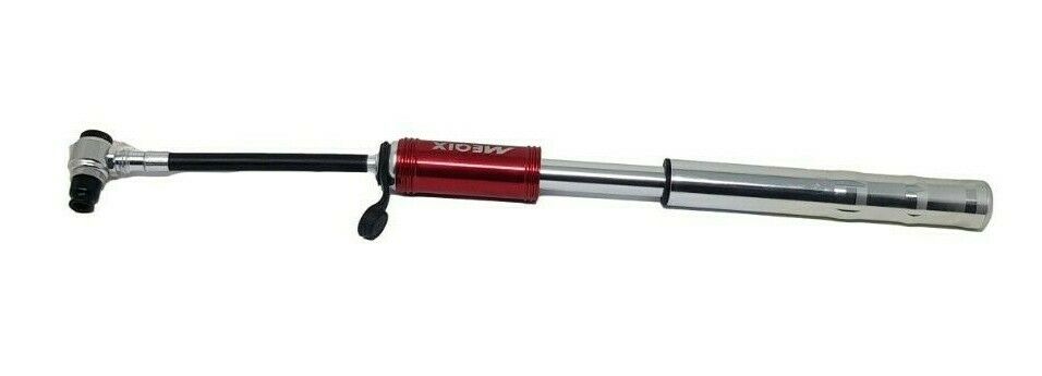 RED MEQIX INSPIRE HPM-PCB TWIN HEAD 120 PSI BIKE PUMP SUITS ANY VALVE 50% OFF