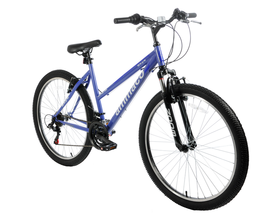 Girls Mountain Bike 24" Wheel Skye 14" Frame Front Suspension 21 Speed Purple 8+