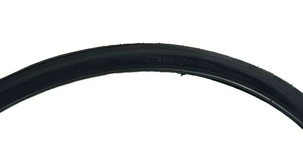 27 x 1 1/4 (32 - 630) Traditional Racing Semi Slick Black Road Bike Tyre Or Tube