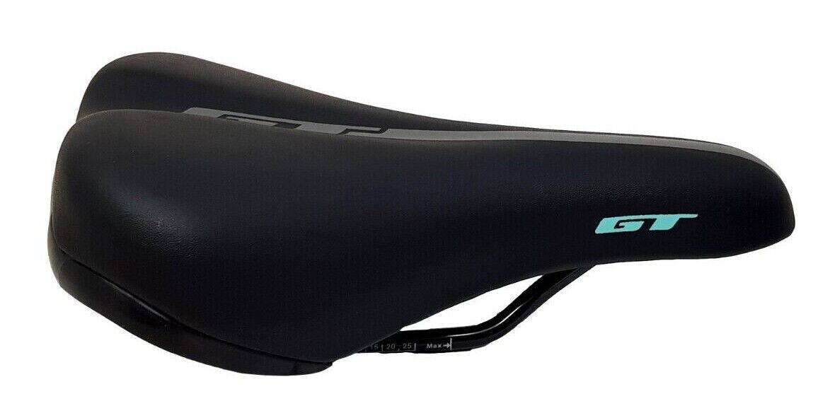 GT Junior MTB Bike Padded Saddle 230mm X 150mm Black