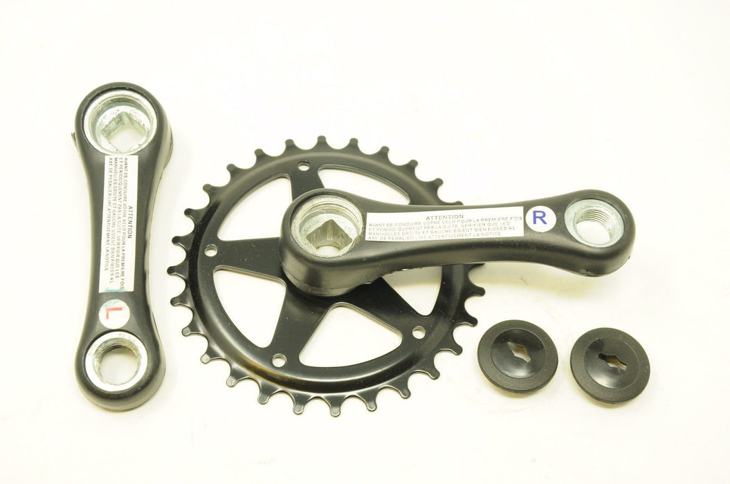 Childs Bike 28 Teeth Single Cotterless Chainwheel & Crank Set 90mm Long Crank