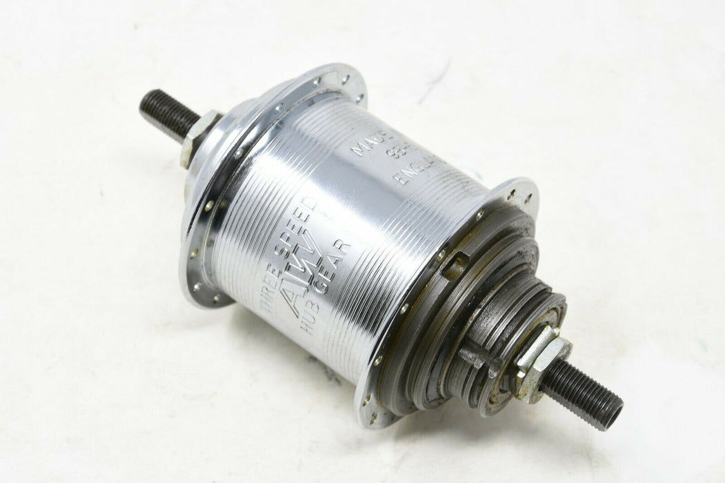 Raleigh Sturmey Archer Genuine UK Made In England 3 Speed Aw Hub 28 Spoke NOS