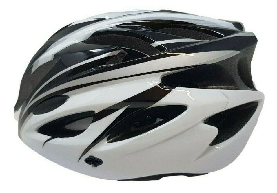 Adult Prolinx In Mould Bicycle Helmet 57 - 63cm Black & White, Visor & Air Vents