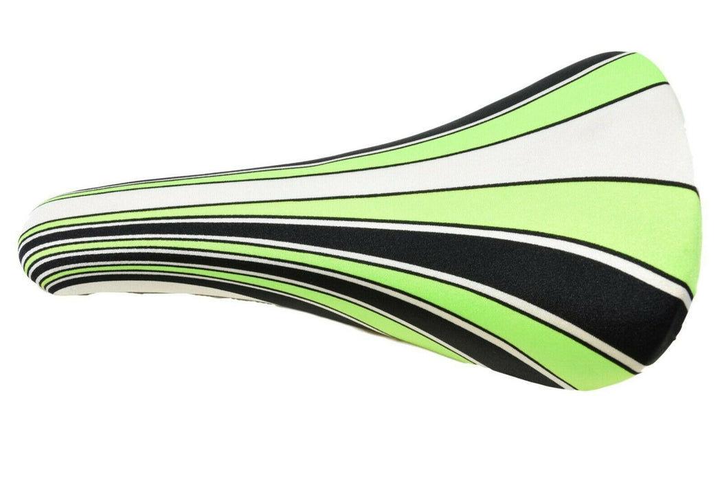 80’s REPLICA CRONO HURACAN GES RACE BIKE SADDLE GREEN & BLACK STRIPED GITANE STYLE