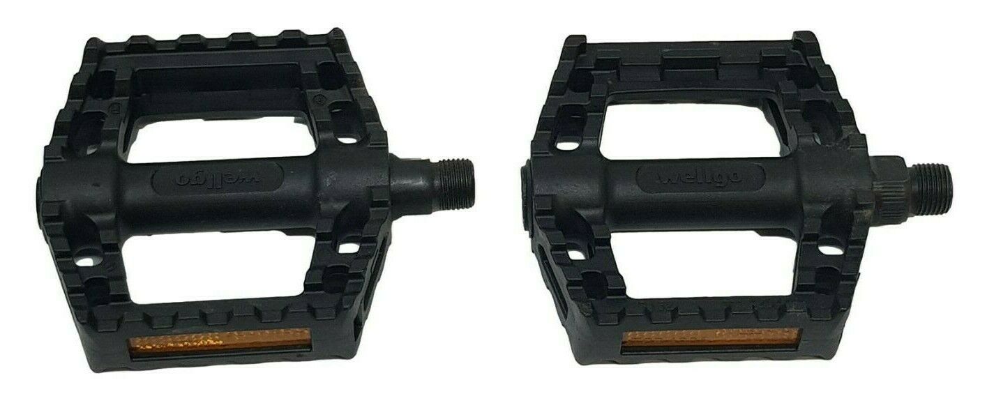 9-16" Adult Black Plastic Wide Pedals, Kansi Bikes, Folding, Mtb, Bmx Bikes