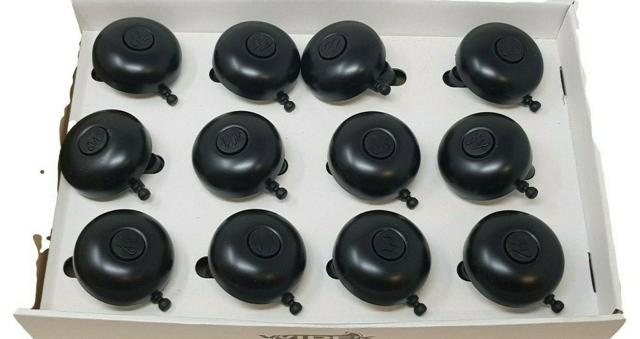 WHOLESALE JOB LOT OF 12 BLACK PLASTIC FLICK BIKE BELLS IDEAL BOOT SELLERS