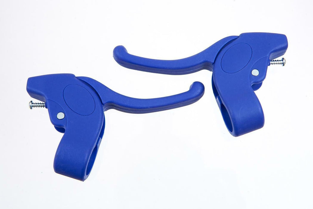 Pair 22.2mm Blue Bicycle Caliper Brake Levers For Kids Bikes