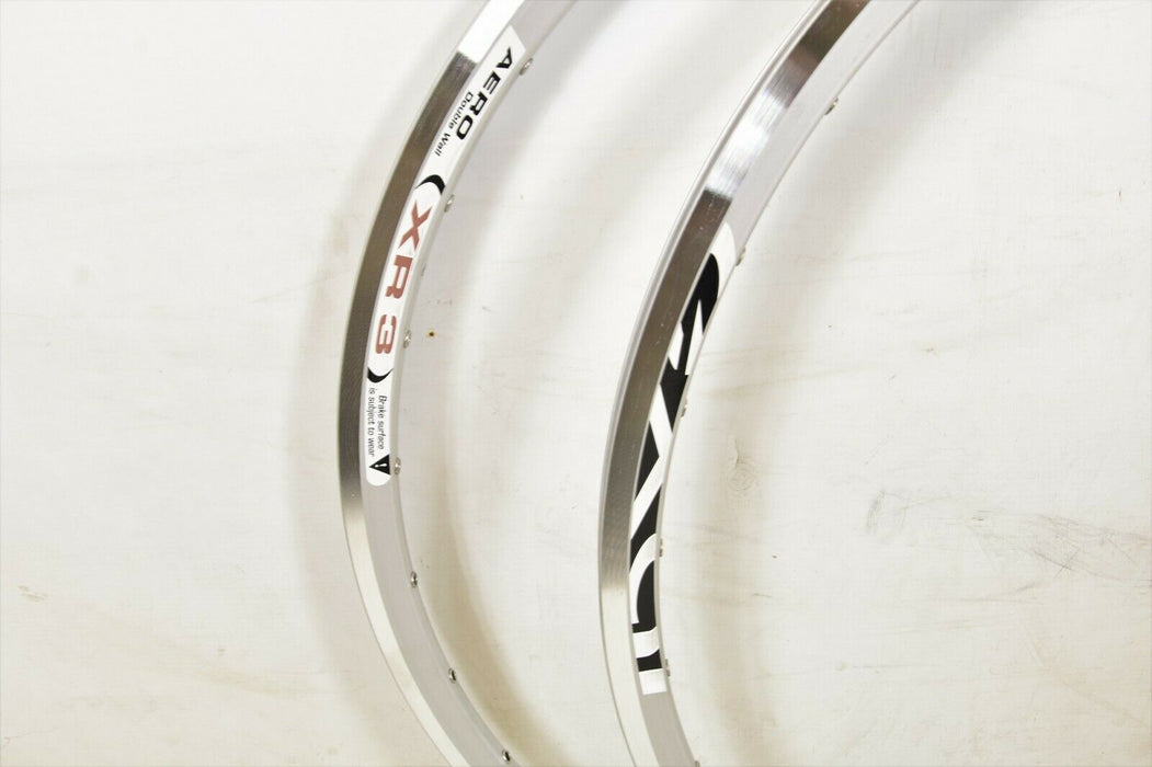 SILVER EXAL XR-3 ROAD BIKE RIM 700C (622 X 13) AERO 24MM EYELET DOUBLE WALL 32H