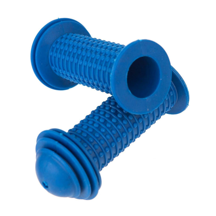 Blue 90mm Bicycle Mushroom Style Knobbly Kid's Bike Handlebar Grips